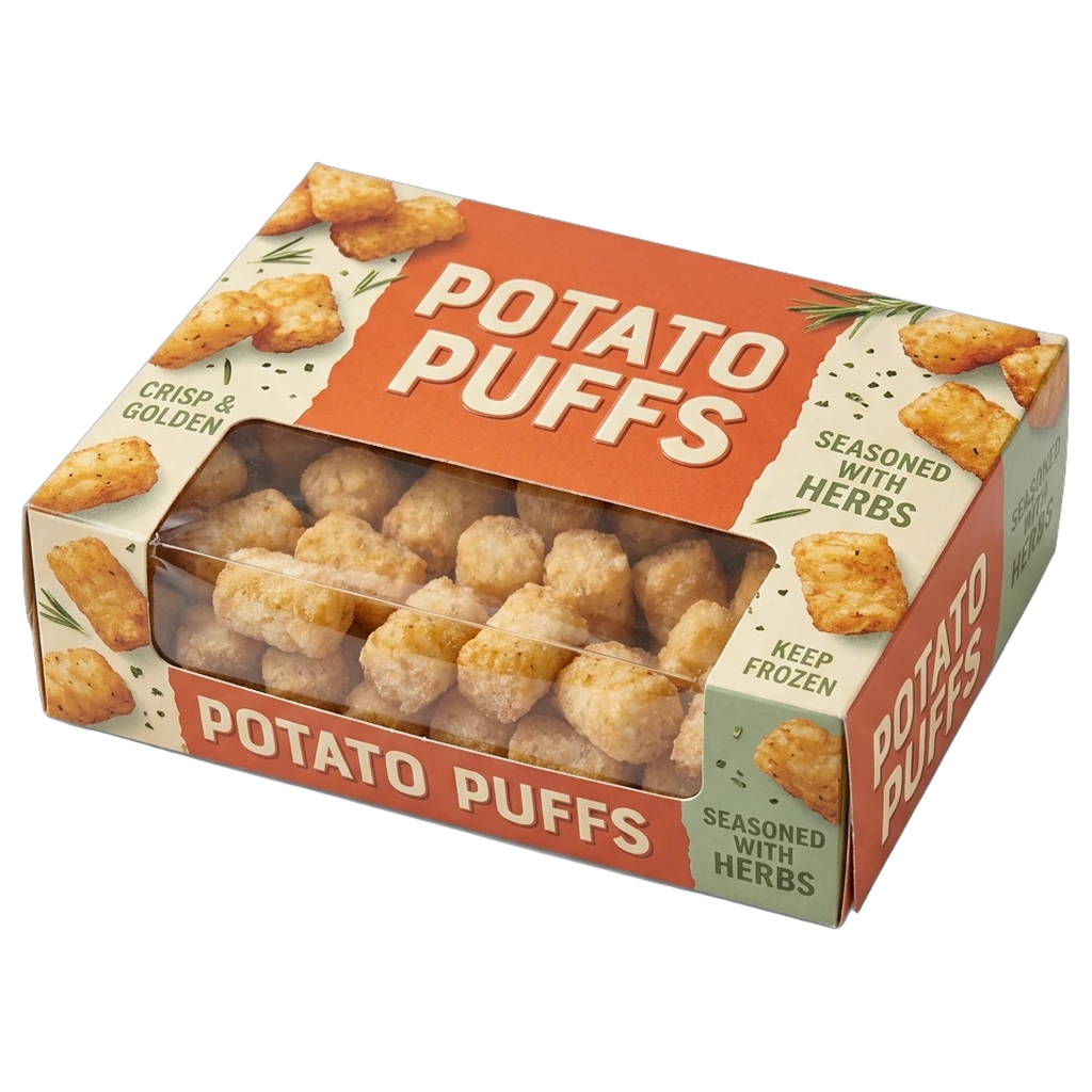 Frozen Potato Puff Boxes