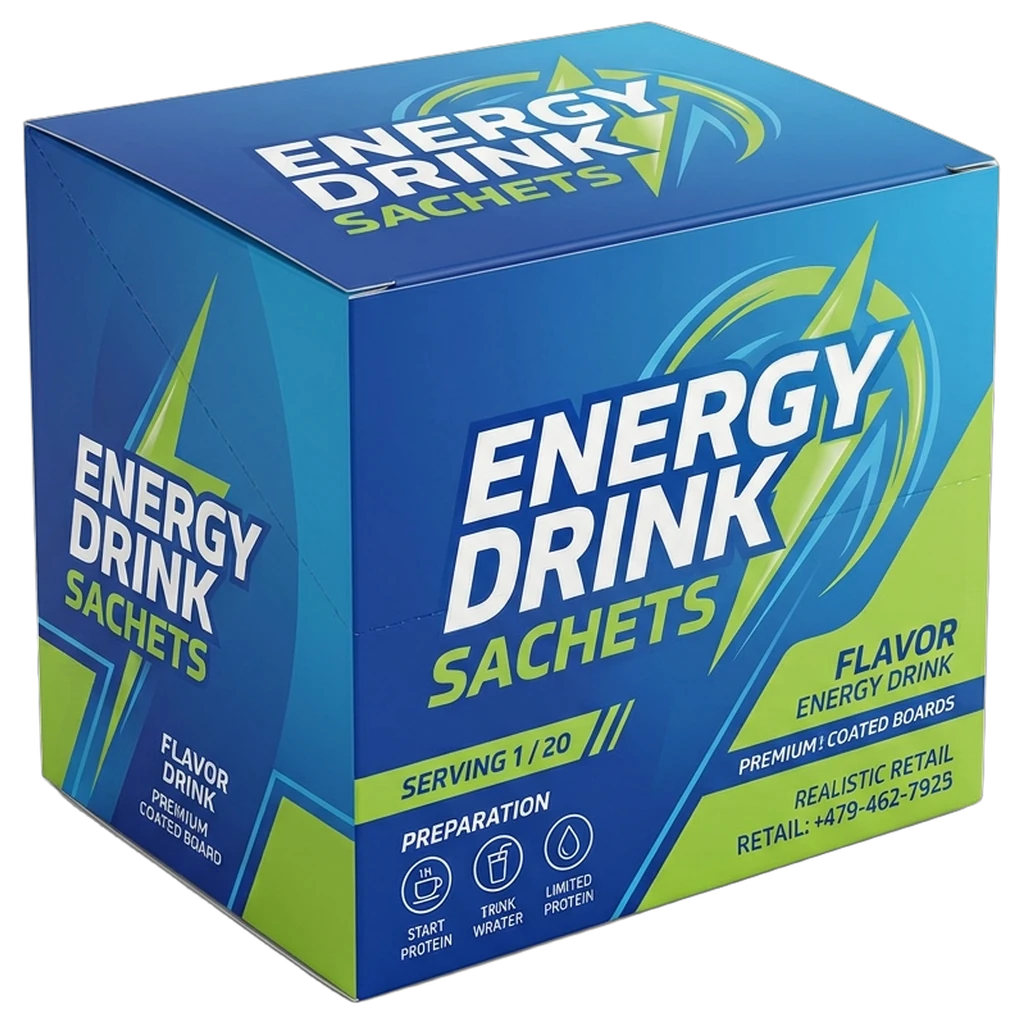Energy Drink Sachet Boxes